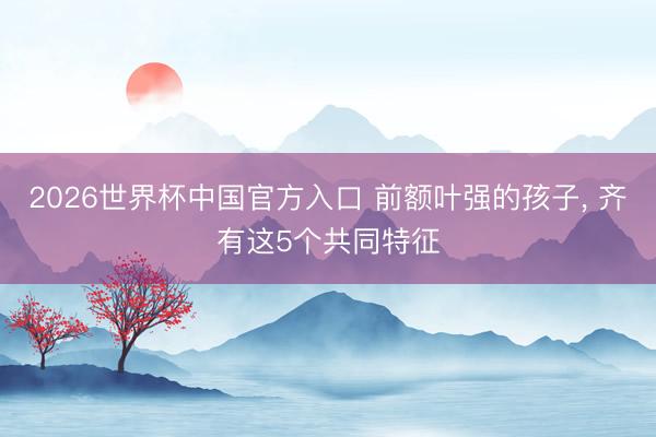 2026世界杯中国官方入口 前额叶强的孩子，<a href=