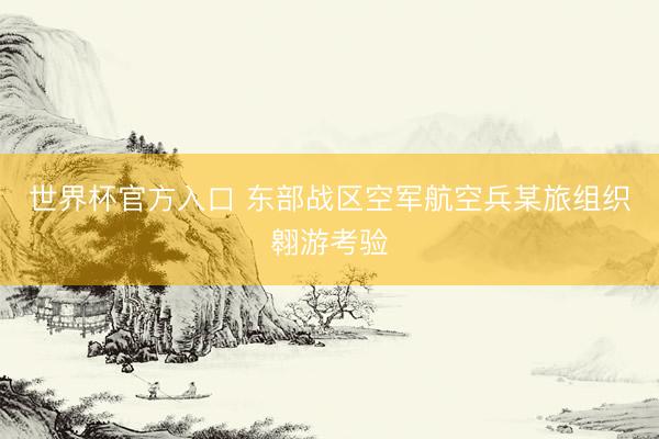 世界杯官方入口 东部战区空军航空兵某旅组织翱游考验
